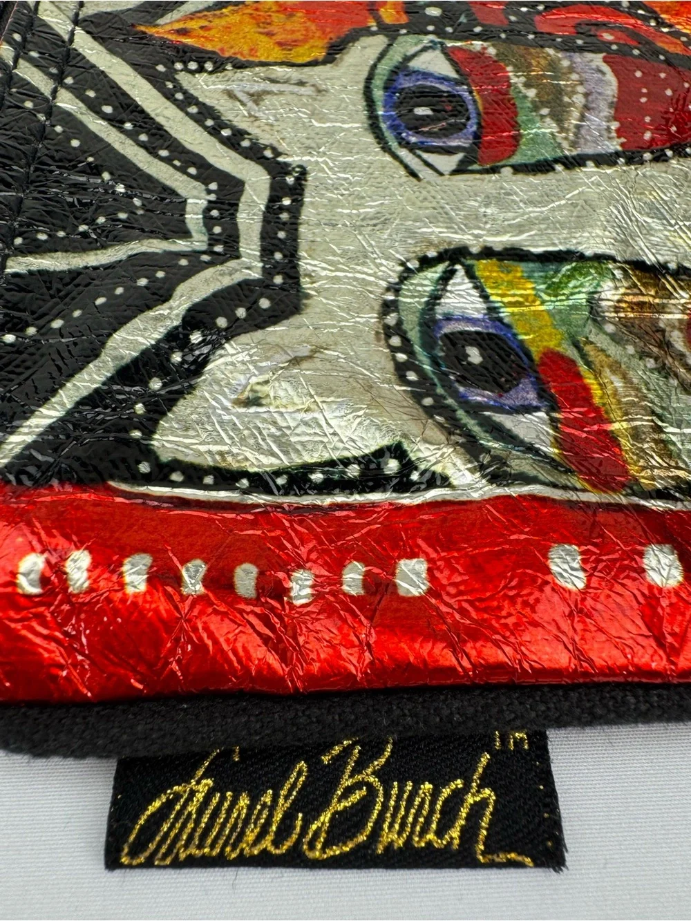 Laurel Burch Foil Cosmetic Bag with Gold Chain